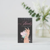  holografisch kristal Glitter-nagels Visitekaartje (Staand voorkant)
