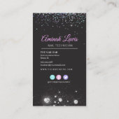 holografisch kristal Glitter-nagels Visitekaartje (Achterkant)