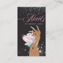  holografisch kristal Glitter-nagels