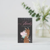 holografisch kristal Glitter-nagels Visitekaartje (Staand voorkant)