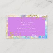 Holografisch kristal Prism & Gold Foil Visitekaartje (Achterkant)