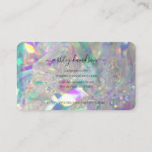 holografisch kristalontwerp | prismatisch effect visitekaartje (Achterkant)