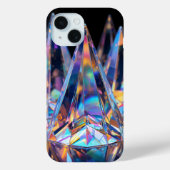 "Holografisch Kristalpatroon iPhone 15 Hoesje (Achterkant)