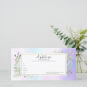 Holografisch lente bladeren cadeaubon (Staand voorkant)