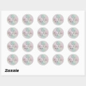 Holografisch logo-script dank u ronde sticker (Vel)