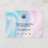 Holografisch Logo voor racelet display Visitekaartje (Achterkant)