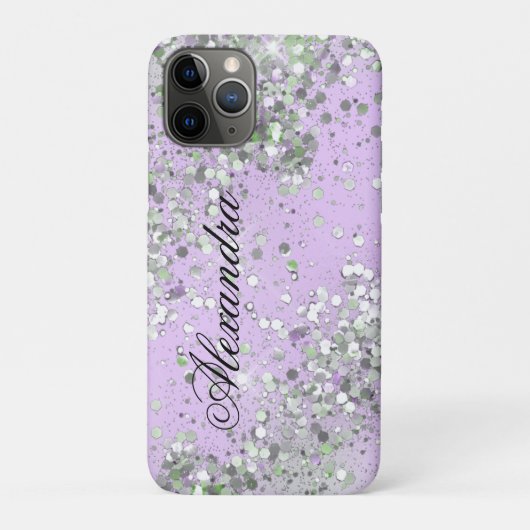 Holografisch luxe bling glinster glitters aangepas Case-Mate iPhone case (Achterkant)