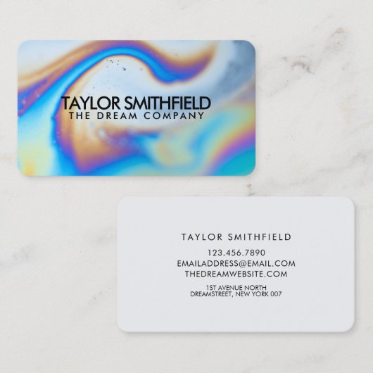Holografisch marmer visitekaartje (Voorkant / Achterkant)