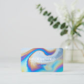 Holografisch marmer visitekaartje (Staand voorkant)