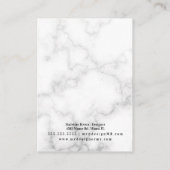 Holografisch marmer White Earring Display Kaart Contactkaartje (Achterkant)