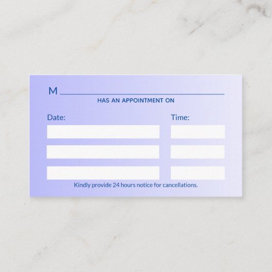 Holografisch Medisch 3D Caduceus White Cross Afsprakenkaartje (Achterkant)