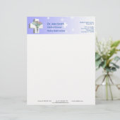 Holografisch Medisch 3D Caduceus White Cross Briefhoofd (Staand voorkant)