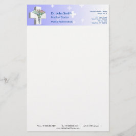 Holografisch Medisch 3D Caduceus White Cross Briefpapier