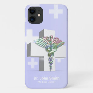 Holografisch Medisch 3D Caduceus White Cross Case-Mate iPhone Case