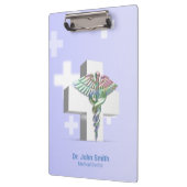 Holografisch Medisch 3D Caduceus White Cross Klembord (Links)