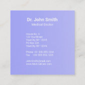 Holografisch Medisch 3D Caduceus White Cross Vierkante Visitekaartje (Achterkant)