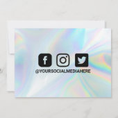 Holografisch medium voor kleine zakelijke korting  bedankkaart (Achterkant)