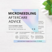 Holografisch Microneedling Aftercare Advice Kaart (Bureau)