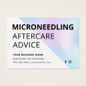 Holografisch Microneedling Aftercare Advice Kaart (Voorkant)