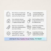 Holografisch Microneedling Aftercare Advice Kaart (Achterkant)