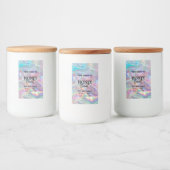 holografisch minimalistisch Verticale kaars label Voedselcontainer Etiket (Flessen)