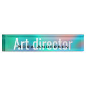 Holografisch Modern Bold Business Naambordje (Voorkant)