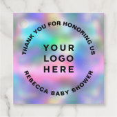 Holografisch Modern Dank Je Wel Ongebruikelijk Bedankjes Labels (Voorkant)