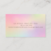 Holografisch modern Gold Glitter-hoofdtelefoon DJ Visitekaartje (Achterkant)