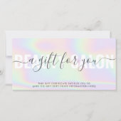 Holografisch modern pastelregenboogsalon met cadea (Voorkant)