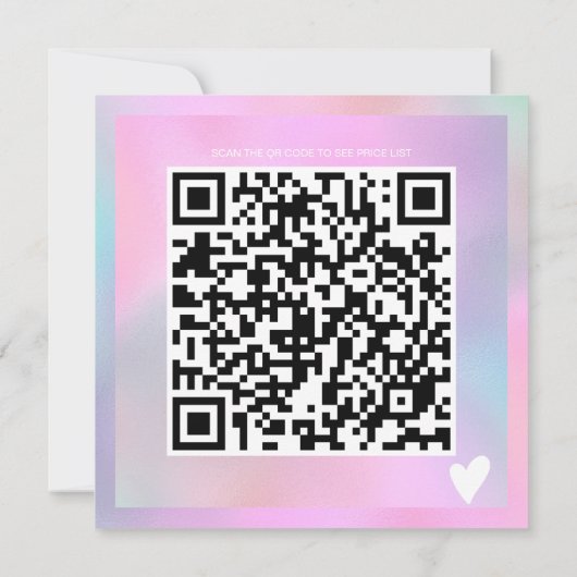 Holografisch modern vierkant cadeauboncertificaat  (Achterkant)