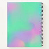 Holografisch Monogram Mint Green Pink Sketchbook Notitieboek (Achterkant)