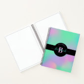 Holografisch Monogram Mint Green Pink Sketchbook Notitieboek (Binnen)