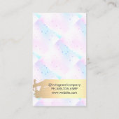 Holografisch Mozaïek Geometrisch | Goud Metaal Visitekaartje (Achterkant)