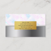 Holografisch mozaïek geometrisch | Metaalachtig Visitekaartje (Achterkant)