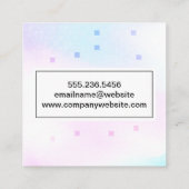 Holografisch Mozaïek Geometrisch Vierkante Visitekaartje (Achterkant)