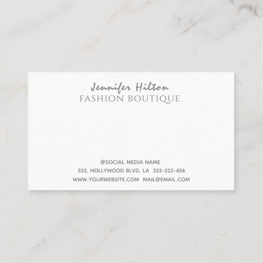 Holografisch mozaïekluxe glanzend visitekaartje (Achterkant)