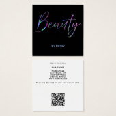 Holografisch Neon Glitter Beauty Visitekaartje (Voorkant /achterkant)