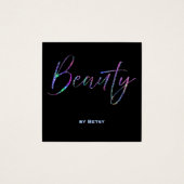 Holografisch Neon Glitter Beauty Visitekaartje (Voorkant)