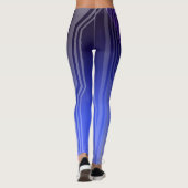 Holografisch Ocean Blue Sci-Fi-paneel Leggings (Achterkant)