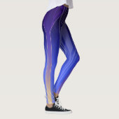 Holografisch Ocean Blue Sci-Fi-paneel Leggings (Rechts)