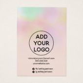 Holografisch ombre jeweling earing ketting display visitekaartje (Achterkant)