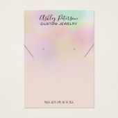 Holografisch ombre jeweling earing ketting display visitekaartje (Voorkant)