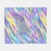 Holografisch ontwerp Futuristische en glinsterende Fleece Deken (Voorkant (Horizontaal))