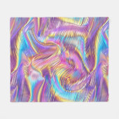 Holografisch ontwerp Futuristische en glinsterende Fleece Deken (Voorkant (Horizontaal))