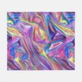 Holografisch ontwerp Futuristische en glinsterende Fleece Deken (Voorkant (Horizontaal))