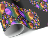 holografisch ontwerp hartpatroon cadeaupapier (Rol Hoek)