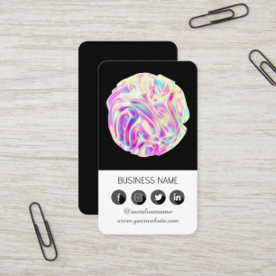 Holografisch ontwerp - Social Media QR Code Busine Visitekaartje