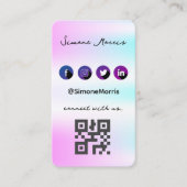 Holografisch ontwerp-sociale media QR-code Visitekaartje (Voorkant)