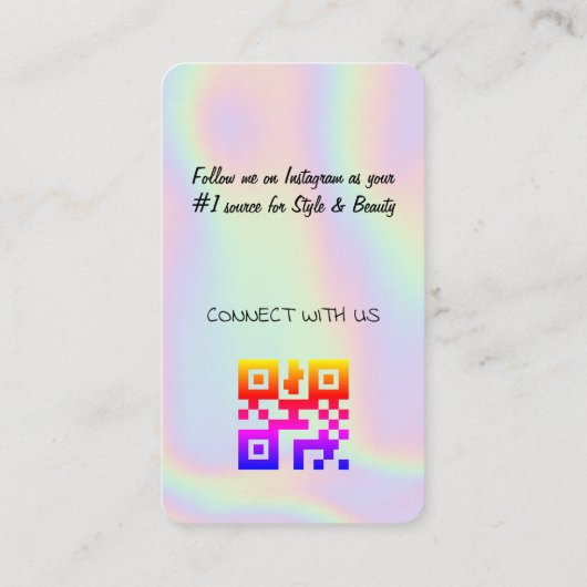 Holografisch ontwerp Visitekaartje (Achterkant)