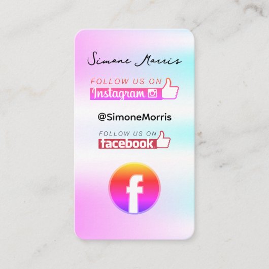 Holografisch ontwerp Visitekaartje (Voorkant)